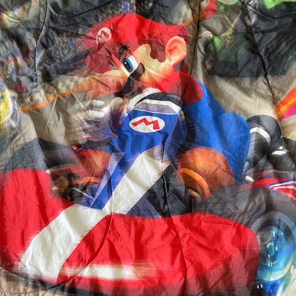 Super Mario Kart “Eat my dust”Twin/Full reversible comforter Twin Bedding 4pcs - Picture 5 of 7